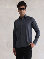 GRAY FRONT LOGO SHIRT