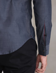 GRAY FRONT LOGO SHIRT