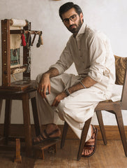 LIGHT BEIGE SHALWAR KAMEEZ