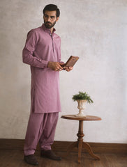 MAROON TEXTURED KAMEEZ SHALWAR