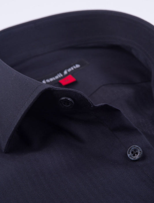 BLACK HARRING BONE SHIRT