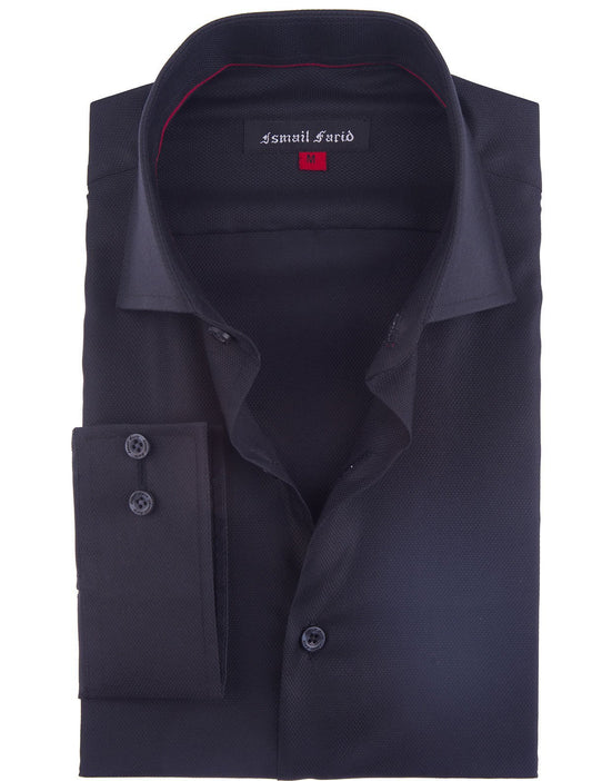 BLACK EGYPTIAN COTTON SHIRT