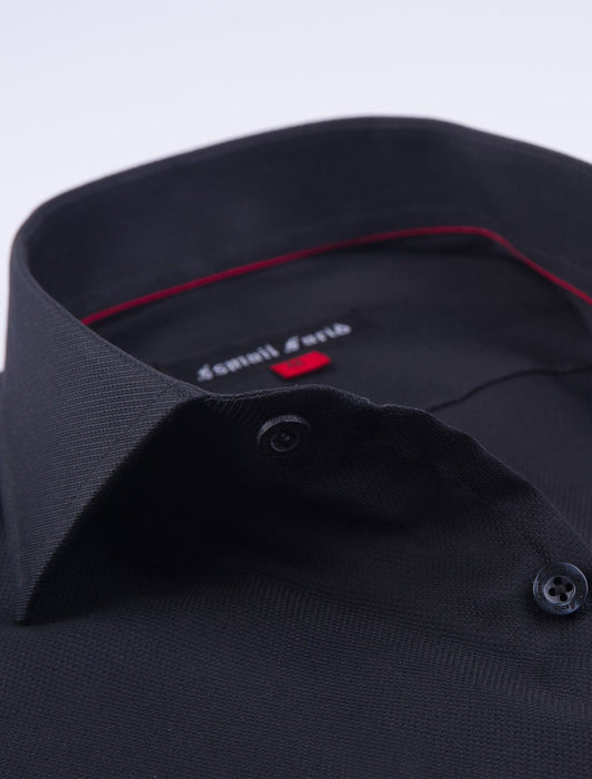 BLACK EGYPTIAN COTTON SHIRT