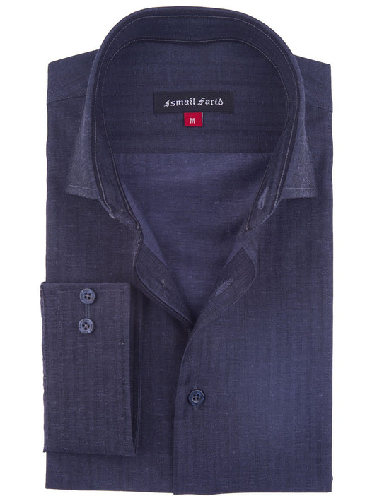 GRAY CLASSIC HERRINGBONE SHIRT