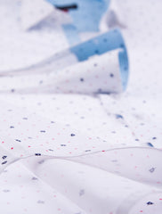 WHITE & BLUE PRINTED SHIRT