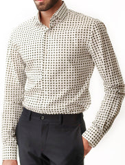 WHITE AND BLACK PRINTED SHIRT