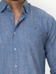 BLUE LINEN SHIRT