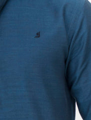 TEXTURE BLUE LINEN SHIRT