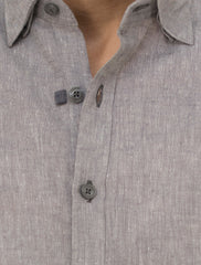 GRAY LINEN SHIRT