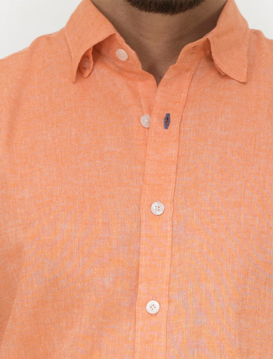 ORANGE LINEN SHIRT