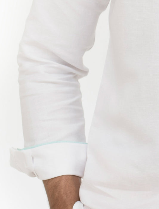 SUMMER WHITE LINEN SHIRT
