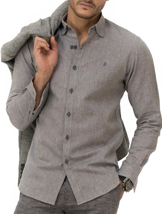 GRAY LINEN SHIRT