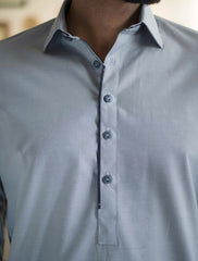 BLUISH GREY KAMEEZ SHALWAR