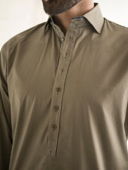 OLIVE GREEN KAMEEZ SHALWAR