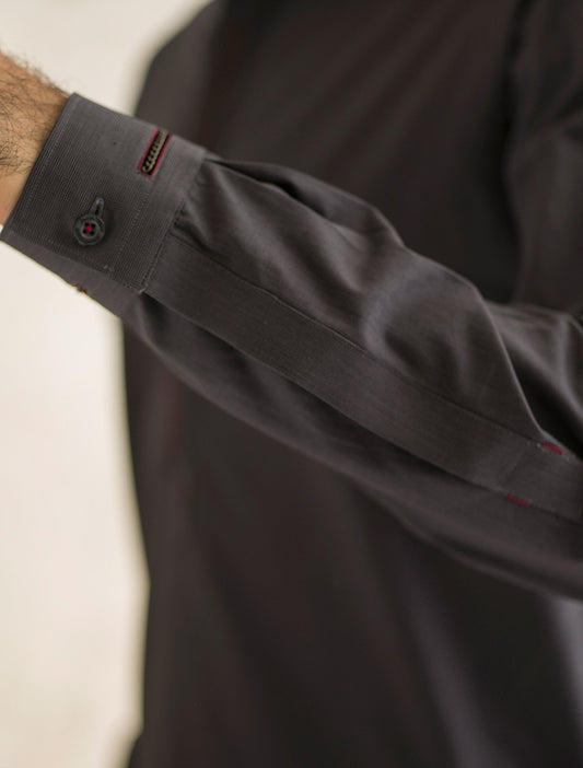 CHARCOAL GREY KAMEEZ SHALWAR