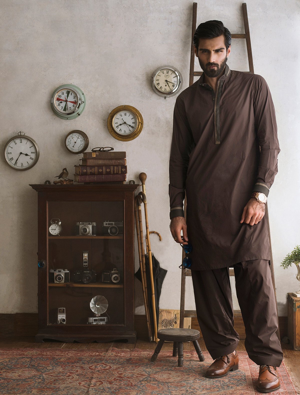 CHOCLATE BROWN KAMEEZ SHALWAR