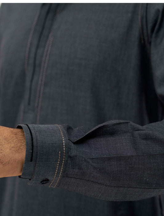 GREYISH BLUE KAMEEZ SHALWAR