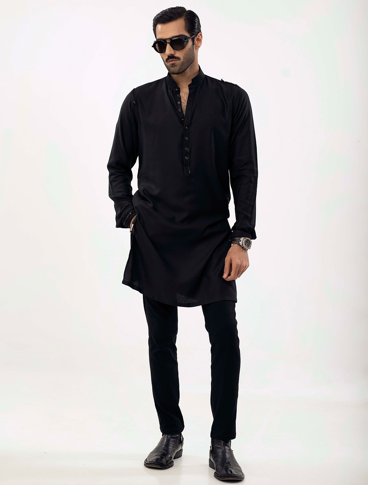BLACK BOHO KAMEEZ SHALWAR
