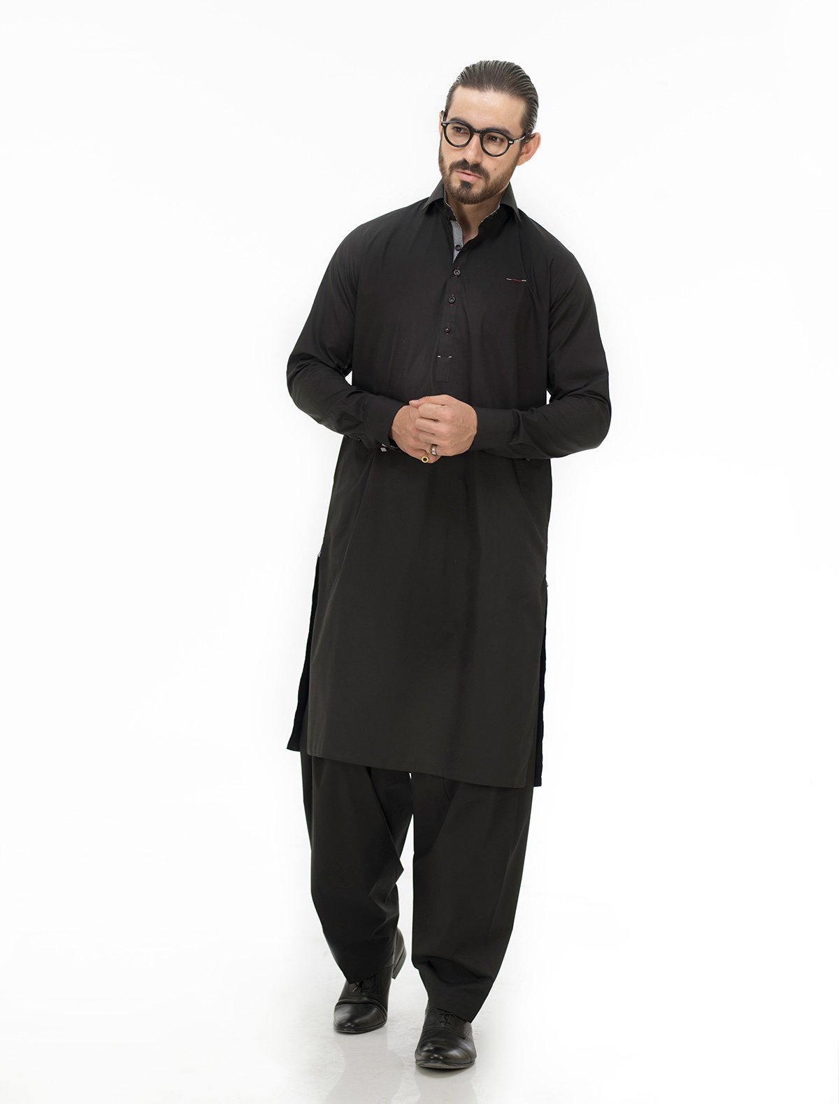 JET BLACK KAMEEZ SHALWAR