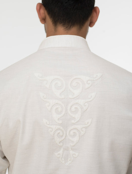 WHITE APPLIQUE SHALWAR KAMEEZ