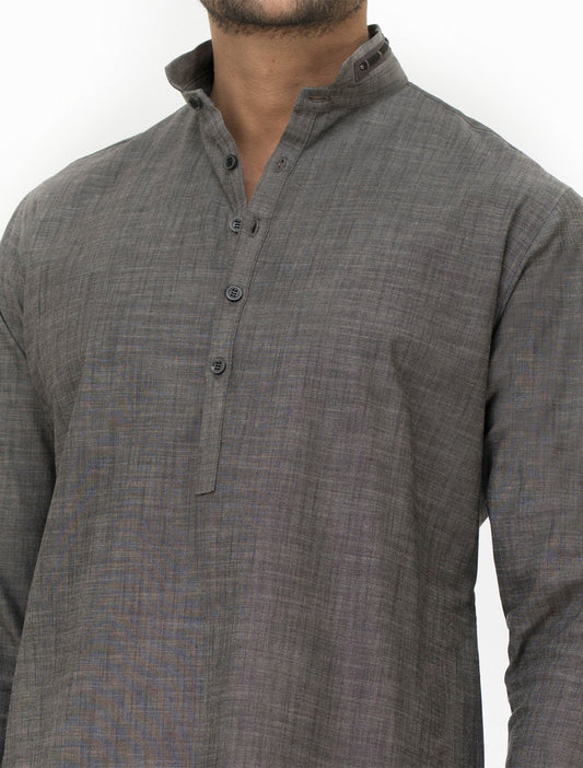 GREY COTTON KURTA