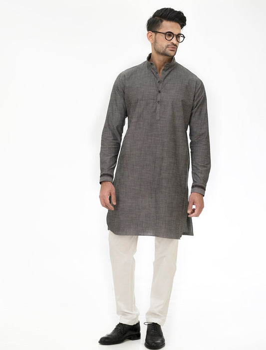 GREY COTTON KURTA