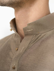 BEIGE METALLIC COTTON SILK KURTA PAJAMA