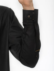 BLACK COTTON SILK KURTA PAJAMA
