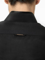 BLACK COTTON SILK KURTA PAJAMA