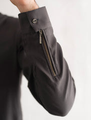 BLACK LOGO KURTA WITH PANT PAJAMA