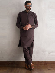BROWN KAMEEZ SHALWAR