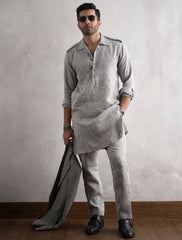NOTCH COLLAR KURTA / PANT PAJAMA