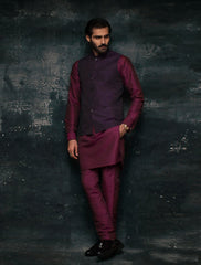 DEEP MAROON RAWSILK WAISTCOAT