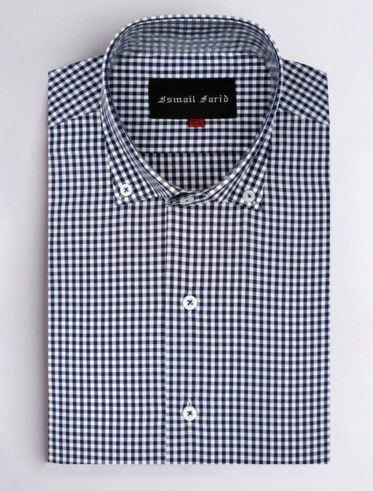 NAVY CHECK SHIRT