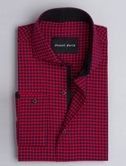 RED & BLACK CHECKERED SHIRT