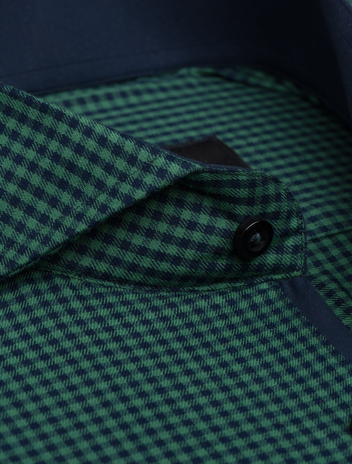 Navy Cheque Pattern GREEN & NAVY CHECK PATTERN SHIRT – Ismail Farid