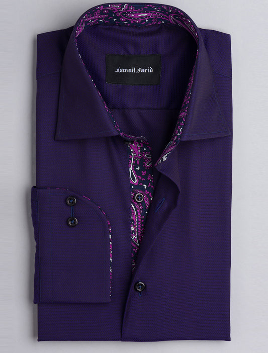COTTON WEAVED - PAISELY DETAILED SHIRT