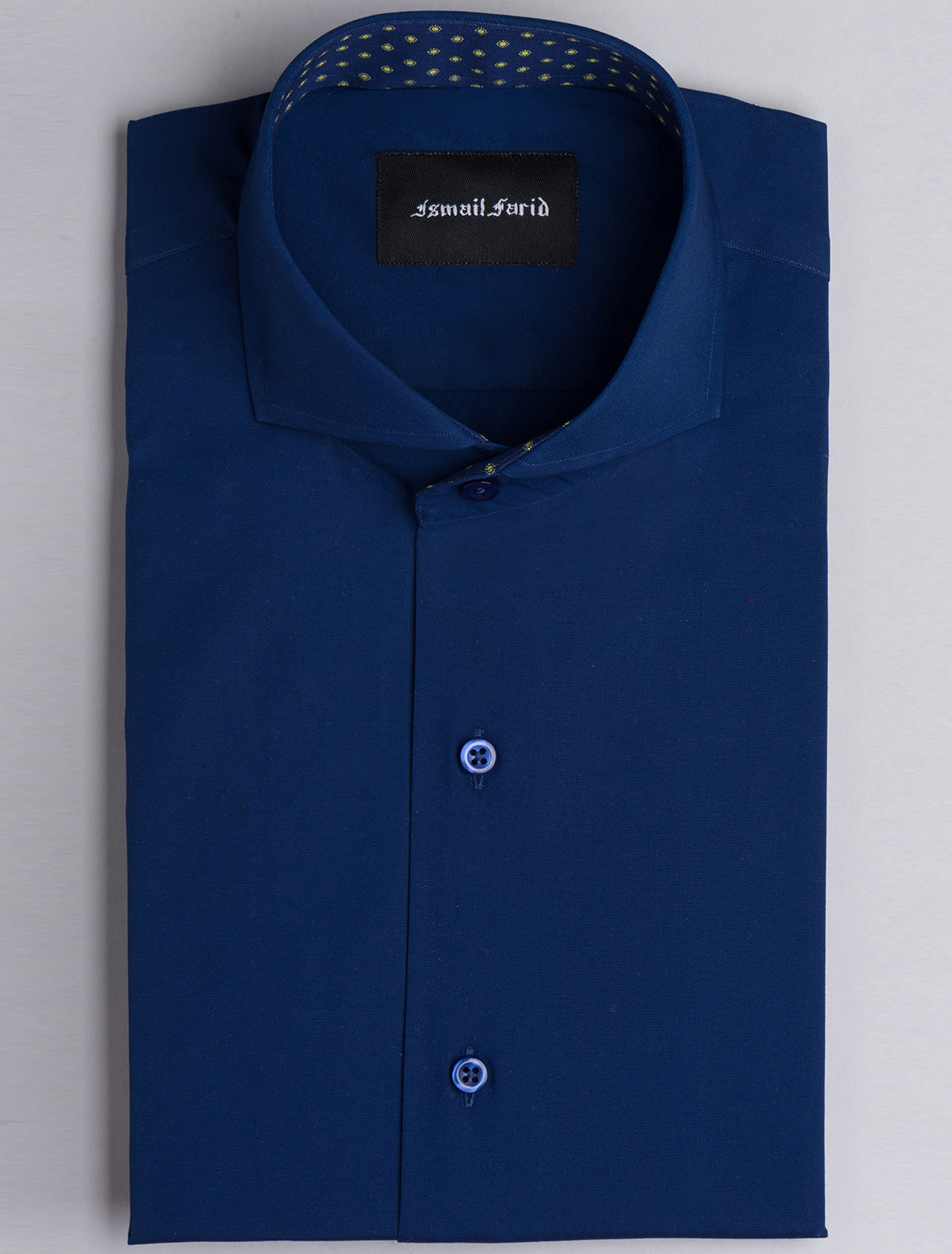 DARK BLUE DRESS SHIRT- FLORAL DETAILED – Ismail Farid Pakistan