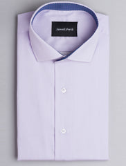 PURPLE CUT COLLAR- FLORAL DETAILED SHIRT