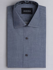 GREY TWILL PATTERN CLASSIC COLLAR SHIRT