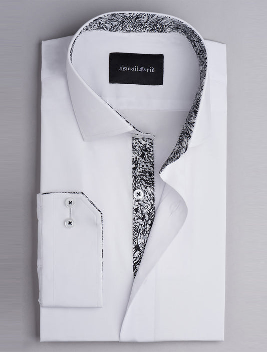 WHITE FLORAL DETAILED