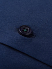 NAVY DRESS SHIRT - FLORAL DETAILED