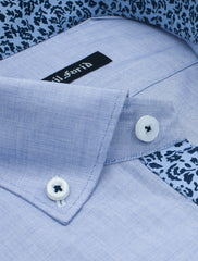 SKY BLUE TEXTURED SHIRT