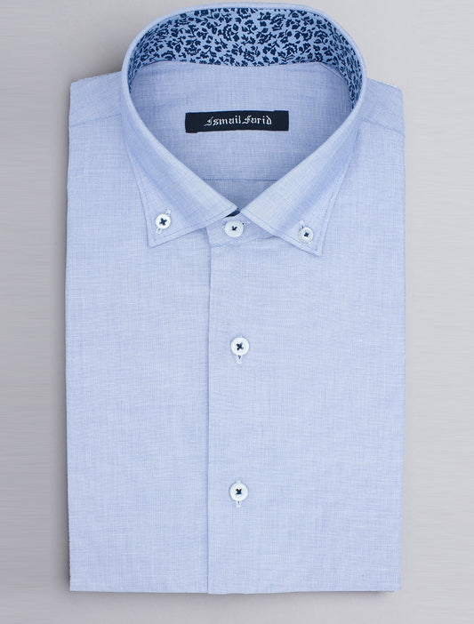 SKY BLUE TEXTURED SHIRT