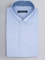SKY BLUE TEXTURED SHIRT