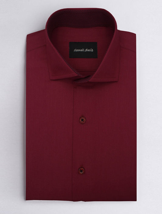 MAROON TEXTURED SHIRT