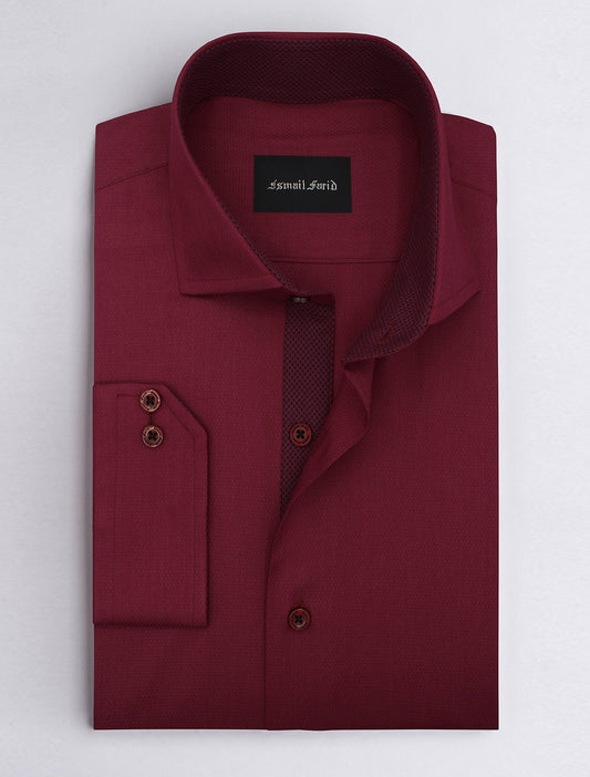MAROON TEXTURED SHIRT