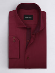MAROON TEXTURED SHIRT
