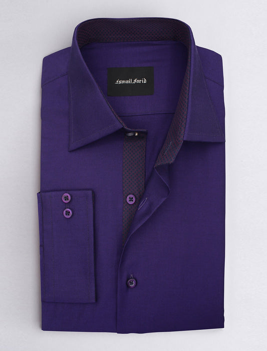 PURPLE TEXTURED SHIRT