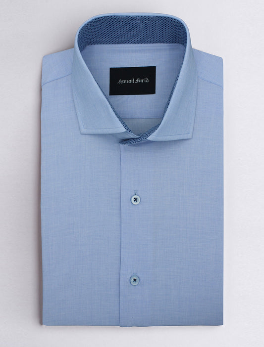 SKY BLUE TEXTURED SHIRT